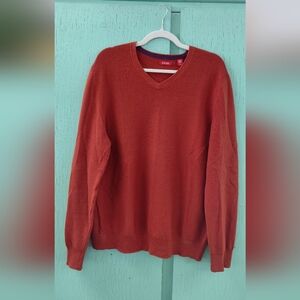 Men's IZOD Burnt Orange V-Neck Sweater
